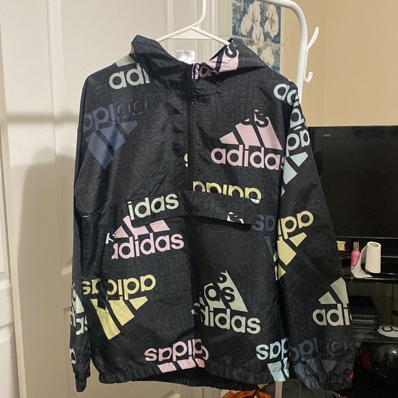 - Adidas aop wind powerover jacket size large - Picture 2 of 5
